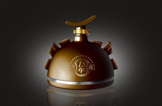 Shape design of wine bottle