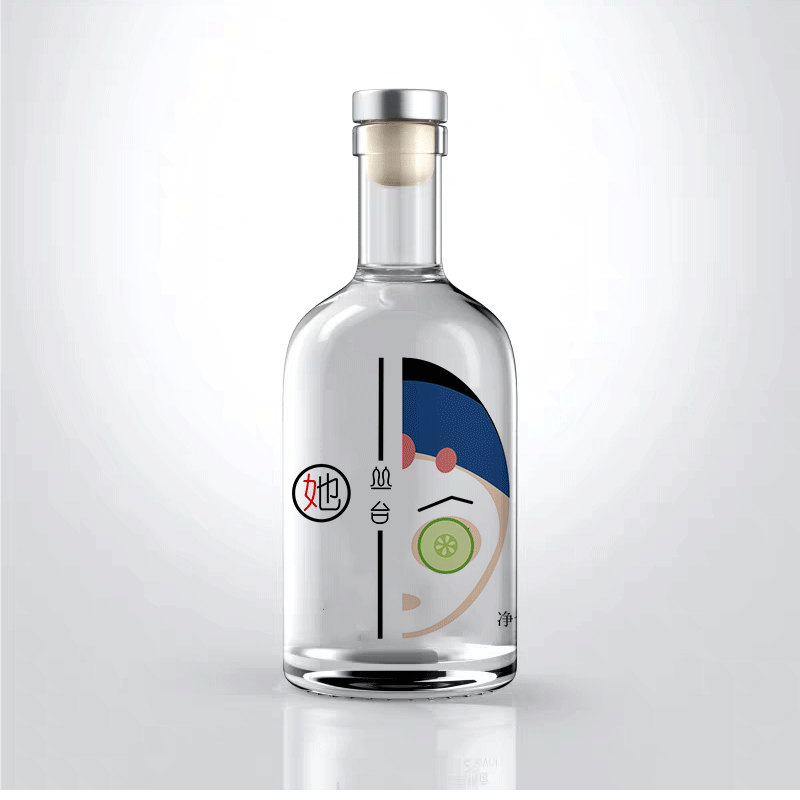 Ladies wine bottle design